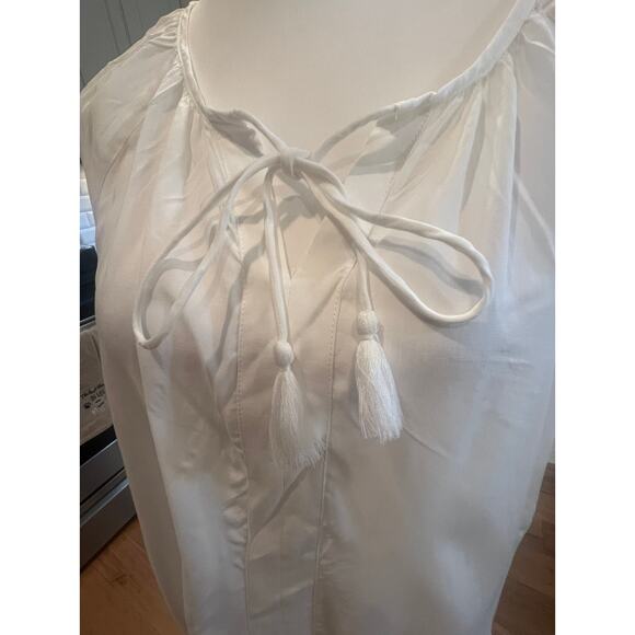 BROADWAY COLLECTION SHORT SLEEVE V NECK WITH TIE WOMENS TOP SIZE XL - Picture 5 of 9